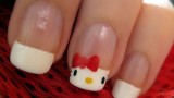 Hello Kitty Fransız Tırnaklar