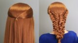 New Braiding Hairstyle – Easy Heatless Back To School Hairstyle #shorts